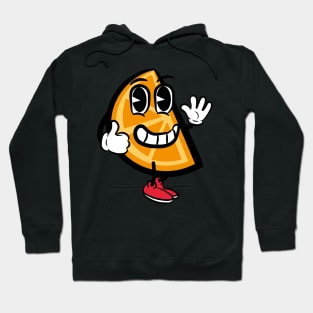 vintage cartoon orange slice giving thumbs up Hoodie